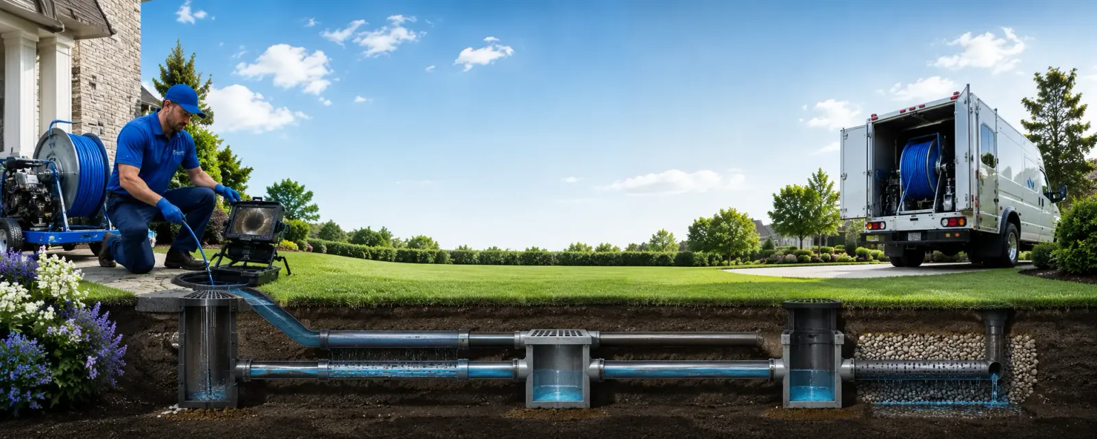 Outdoor drain cleaning information for Wheelwright, MA